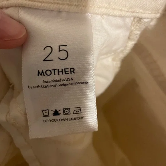 Mother Superior jeans The Hustler Roller Heel Act Natural 25 wide leg cream boho - Picture 8 of 9